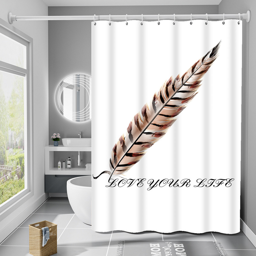 Шторка для ванны из полиэстера водонепроницаемая Bathlux 180x180 см с кольцами, занавеска для ванной комнаты Каменец-Подольский - изображение 3