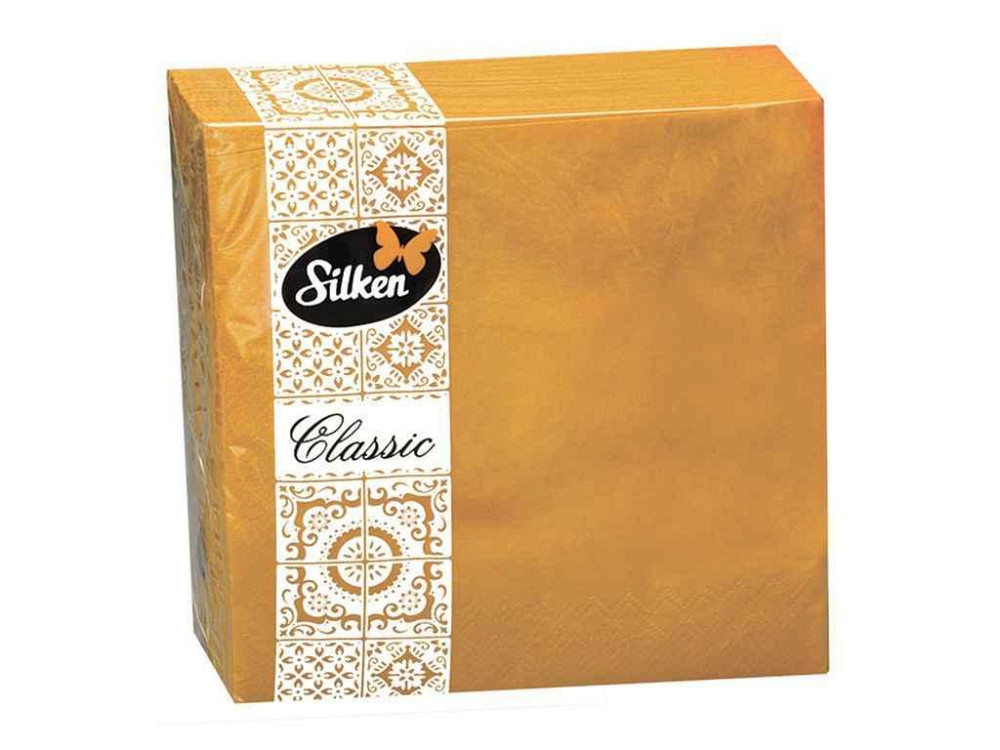 Серветки кольорова 50шт паперові 33*33см ЖОВТІ 2шари ТМ SILKEN Київ - фото 1