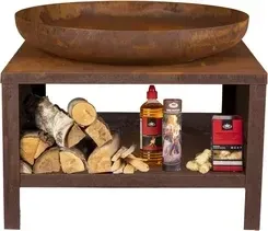 Гриль Esschert Design Esschert Palenisko Ze Schowkiem Na Drewno 80cm Rdza Киев