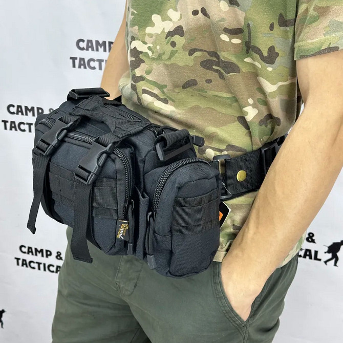 Мужская военная сумка через плечо, Сумка мужская брезентовая military, Сумки мужские тактические BK-25 Одесса - изображение 3
