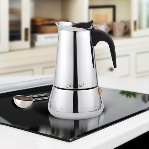 Кавоварка гейзерна 200мл (4 порції) нержавіюча сталь MR-1660-4 Maestro Житомир - изображение 4