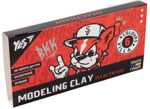 Пластилін 6 кол. 120 г "Yes" Scratch Dog, 540604, шт Київ - фото 1