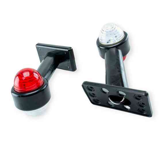 Фонарь (рог косой) средний LED (к-кт 2 шт) (red-white) габаритный Мукачево