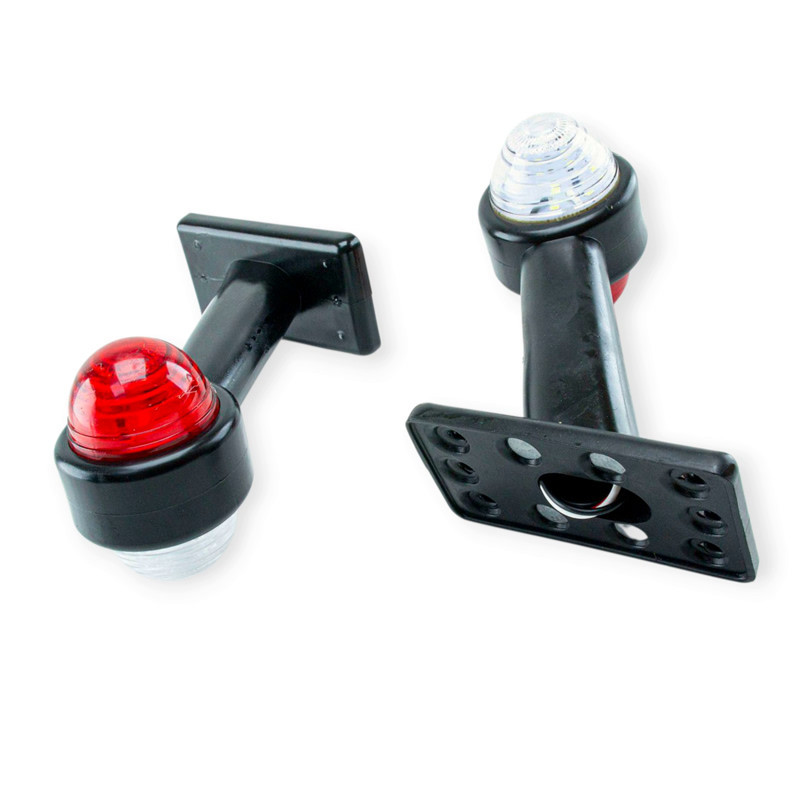 Ліхтар (ріг косий) середній LED (к-кт 2 шт) (red-white) габаритний Мукачево - фото 1