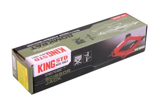 Домкрат ромб 2.0 т King Std 115-400 мм (з гумкою) Вінниця