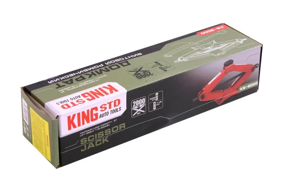 Домкрат ромб 2.0 т King Std 115-400 мм (с резинкой) Винница - изображение 2