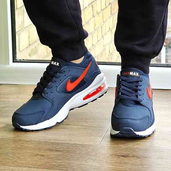 Мужские Синие Термо Кроссовки Nike Air Max 93 Кожаные Найк Еврозима (размеры: 41,42,43,44,45,) Видео Обзор Днепр