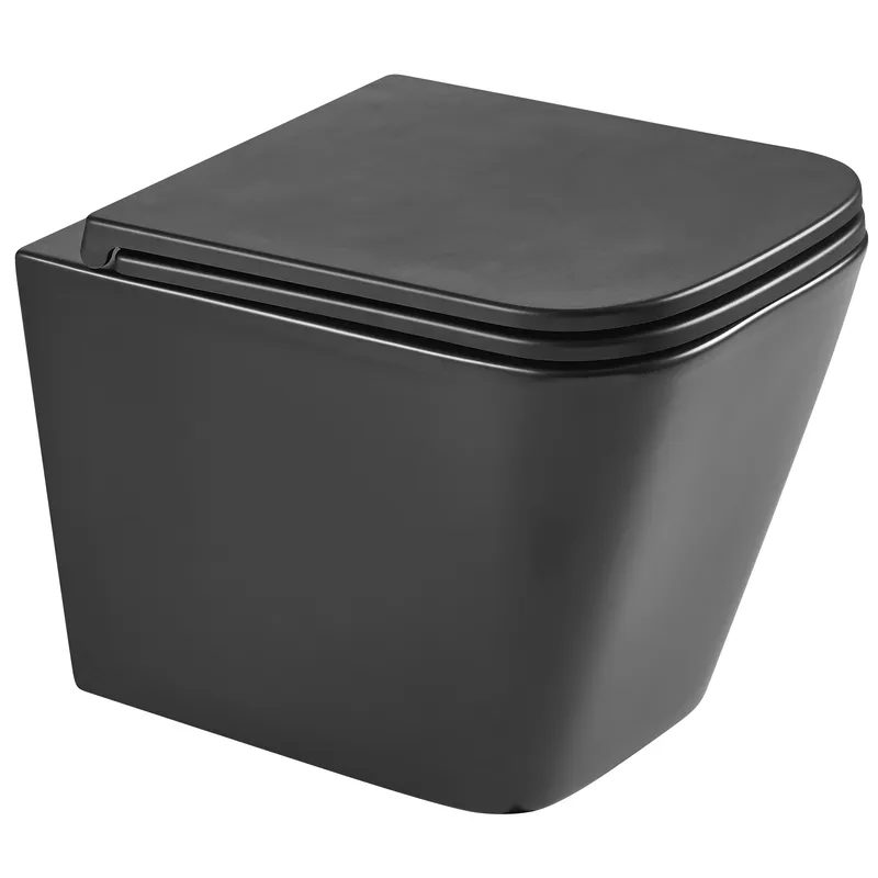 Унитаз подвесной Mixxus Premium QUADRO-0301-T3 BLACK 490х340х360mm, система смыва TORNADO 3.0 (MP6587) Киев - изображение 1