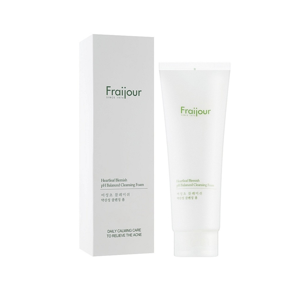 Пінка для вмивання для чутливої шкіри з екстрактом хауттюйнії Heartleaf Blemish pH Balanced Cleansing Foam Fraijour 250 мл Київ - фото 2