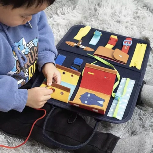 Детская Манипуляционная доска развивающая в сумке из 14 элементов Kruzzel (20314) Нововолынск - изображение 9