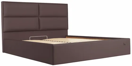 Ліжко Двоспальне Sheffield Comfort 180 х 190 см Fly 2231 З підйомним механізмом та нішою для білизни Темно-коричневий Київ