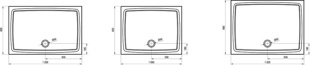 Поддон GIGANT PRO 120x90 Flat Белый (плаский) Киев - изображение 1