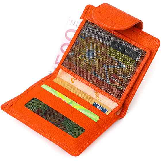 Неповторимый женский кошелек из натуральной кожи Tony Bellucci 22064 Оранжевый Киев