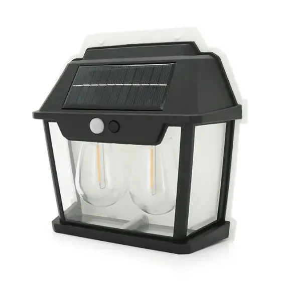 Уличный фонарь YT9992 с солнечной панелью+датчик движения, 2 лампы, встроенный аккум, крепление на стену Коломия