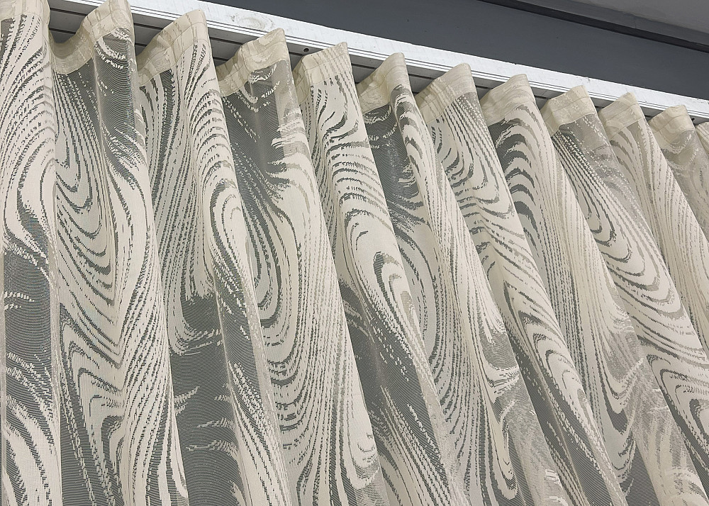 Тюль VR-Textil 1997т Жаккард Бежевый 400х270 см (42-1046) Киев - изображение 8