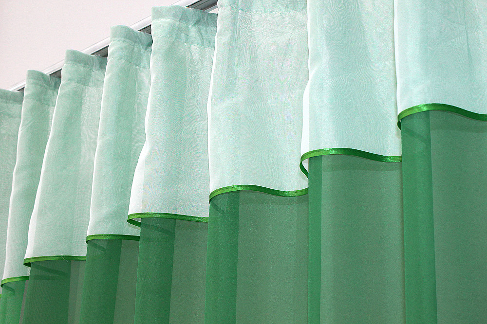 Кухонная занавеска VR-Textil № 047к зеленый с белым 280х170 см (50-972) Киев - изображение 3