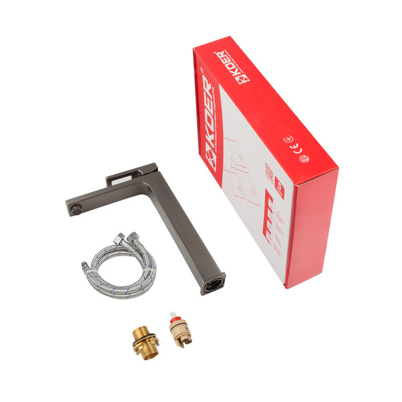 Змішувач для умивальника високий KOER KB-11009-07 (Колір графіт) (KR5978)   ( 20020 ) Харків - фото 6