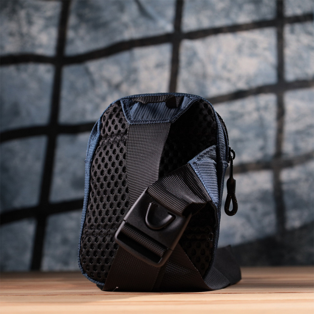 Мужская слинг сумка для путешествий из качественного текстиля Vintage 22870 Синий Киев - изображение 9