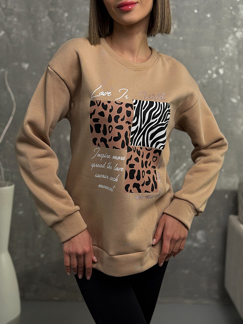 Теплий жіночий світшот "Savage" | Норма і батал Київ - фото 4