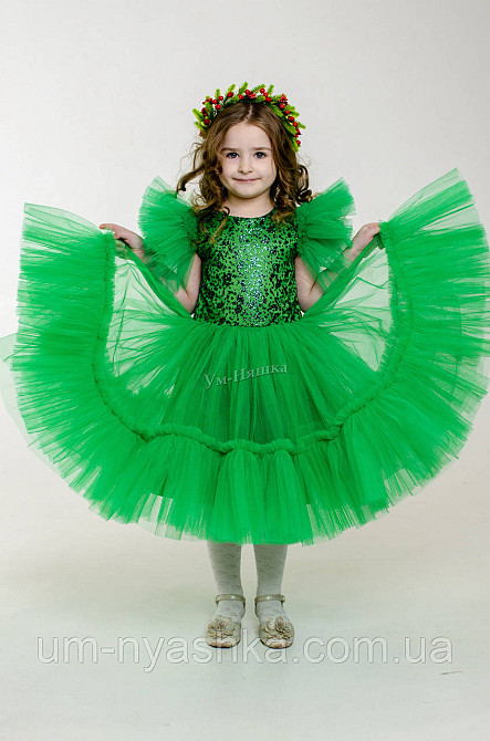 Зеленое пышное платье Елочка, Весна, платье Цветочка Кривой Рог - изображение 4
