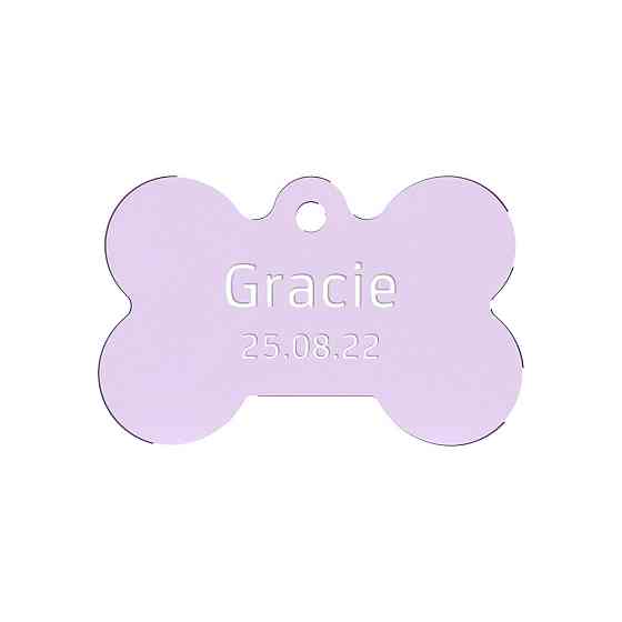 Адресник для собаки Light Purple 38x25мм Київ