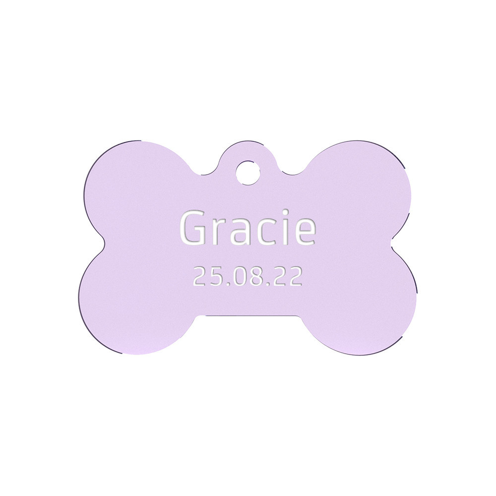 Адресник для собаки Light Purple 38x25мм Київ - фото 1