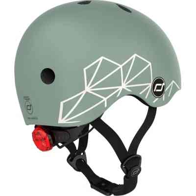 Шлем Scoot&Ride 45-51см, зеленый, с фонариком (SR-181206-GREENLINES) Винница