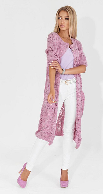 Ажурний кардиган із кишенями (48-52) Київ - фото 2