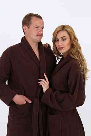 Жіночий халат Ideal Textile банний махровий коричневий (56860451) Чернівці