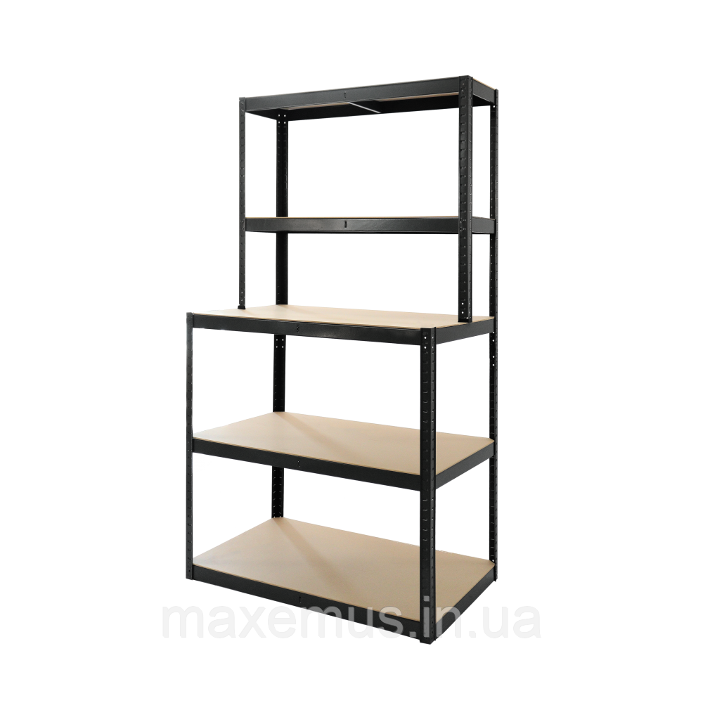 Металлический стеллаж-верстак Siker SP106030C Черный (180х100х60/30 см 5 полок) нагрузки до 875 кг Мостиська - фото 10