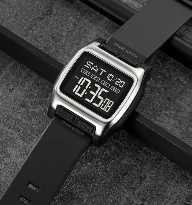 Часы мужские спортивные наручные Skmei 2193 (Серебристый) Винница - изображение 5