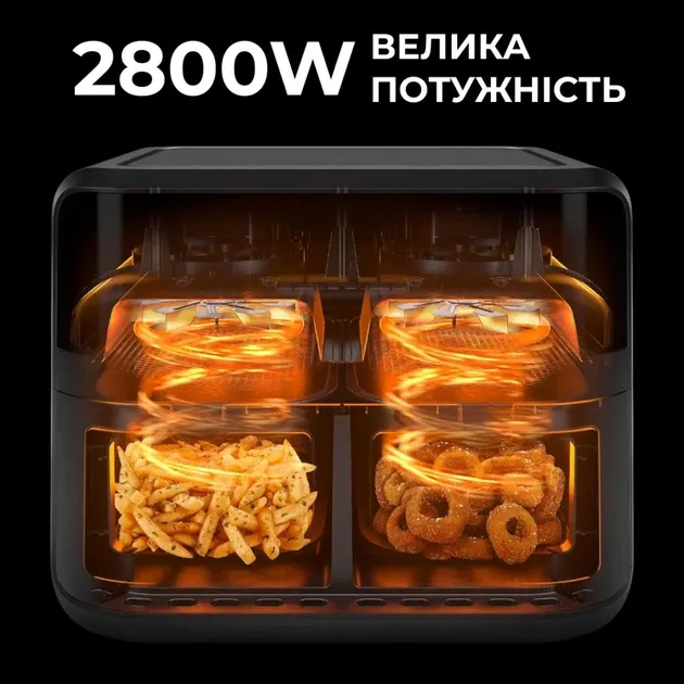 Аерофритюрниця SK-10034, до 60 хв таймер, регулювання 80-200 ° C, захист від перегріву, ніжки Одеса - фото 4