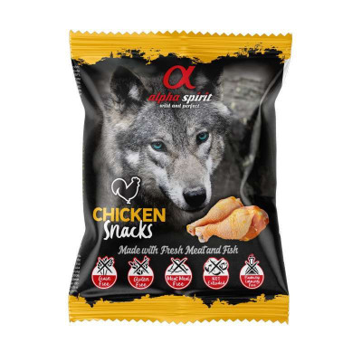 Ласощі для собак Alpha Spirit DOG Snacks Chicken напіввологі з курки, кубики 50 г (8436586310011) Вінниця - фото 1