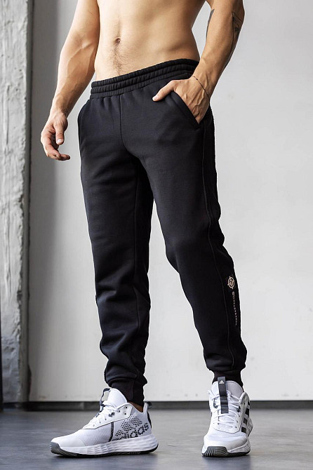 Утеплені джоггери зі швами навиворіт TotalFit EM3-IS10 Черный, XL Киев - изображение 1