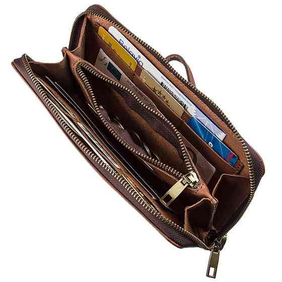 Мужской кожаный клатч SHVIGEL 19122 Коричневый Киев