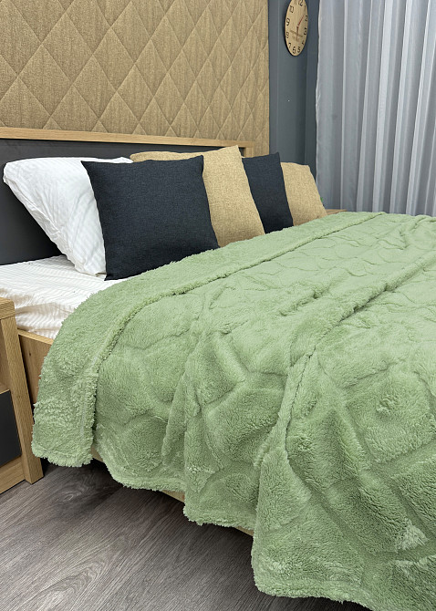 Плед-покривало Ромб 200х230 см (+-5см) Салатовий (87-260) Київ - фото 7