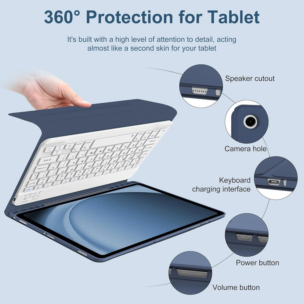 Чохол книжка Samsung Tab A9+ Plus X210 X215 11" клавіатура Одеса - фото 2