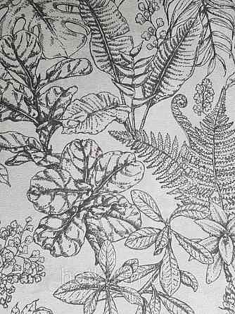 Шпалери флізелінові eco Decoprint Essentials EE22547 різні тропічні листя чорні на білому Київ