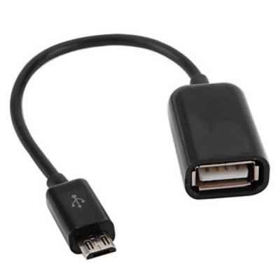Дата кабель OTG USB 2.0 AF to Micro 5P 0.16m Lapara (LA-UAFM-OTG black) Вінниця - фото 1