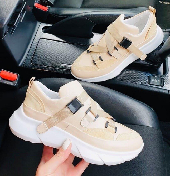 Abbi Кроссовки женские ABBI бежевые натуральная кожа 39р. (CORI-02) Коломия - фото 2