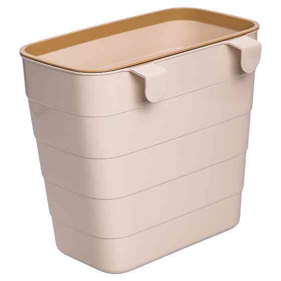 Пластикове сміттєве відро на дверцята 6 л, бежеве Київ