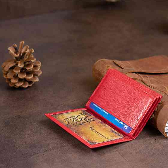 Візитниця-книжка ST Leather 19214 Червона Київ