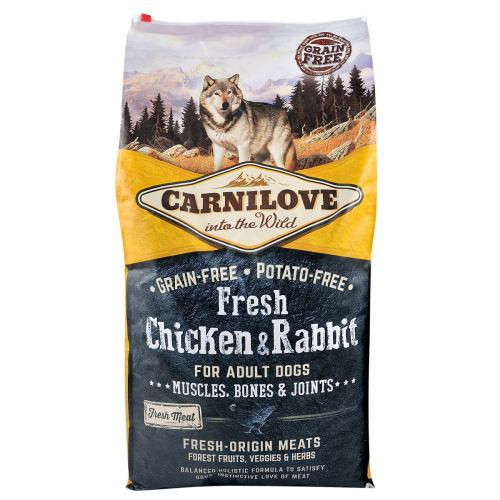 Корм сухий Carnilove Fresh Chicken and Rabbit for Adult dogs для дорослих собак усіх порід з куркою та кроликом 12 кг Київ - фото 3