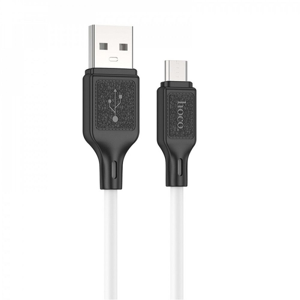 Кабель HOCO X90 Cool silicone charging data cable for Micro White Київ - фото 1