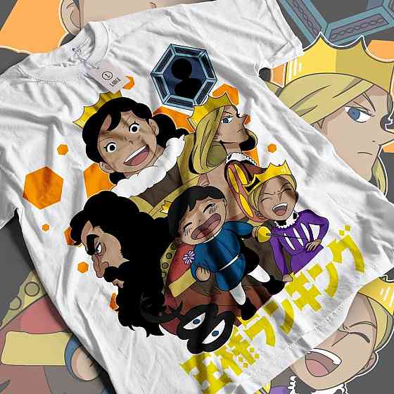 Футболка мужская аниме Боджджи Ранкинг Кингс Нев оверсайз (S/M/L) Белый AnimeJ1187B Днепр