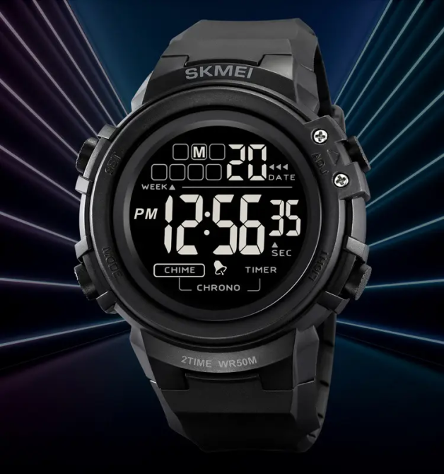 Годинник чоловічий наручний спортивний Skmei 2260 (Чорний з чорним) Київ - фото 4