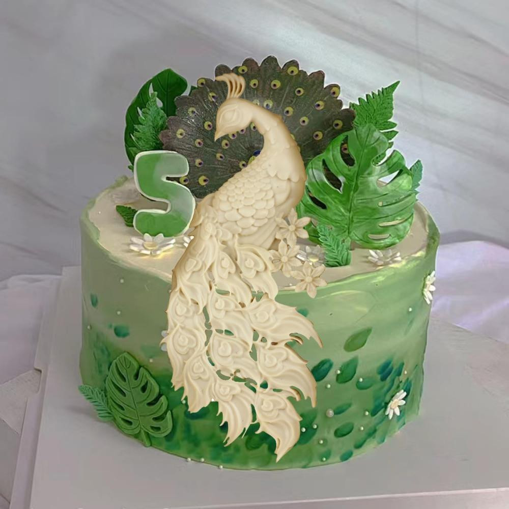 Молд силиконовый Павлин 160 на 75 мм серый Киев - изображение 6