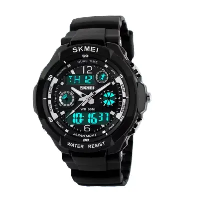 Дитячий спортивний наручний годинник Skmei 1060 s-shock Чорний Вінниця