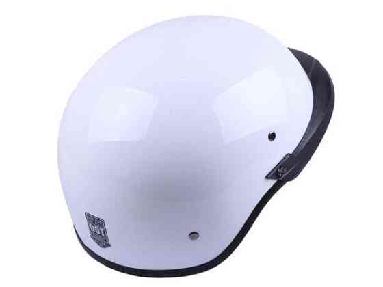 Шлем мотоциклетный MD-513-1, белый глянцевый с прозрачным стеклом, size XL Мукачево