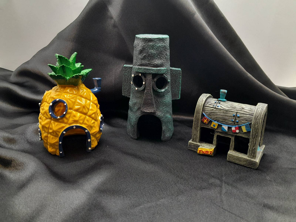 Декор для акваріуму будиночок Губки Боба Луцк - изображение 1